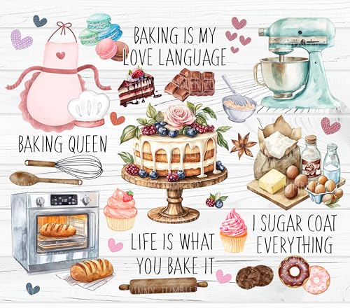 Baking Skinny Tumbler - Cute Baker Mug - Bakery Mug - Baking Life - Mental Bake - Loves Baking - Gift For Chef - Cooking - Cupcake - Dessert - Kitchen - 20Oz Skinny Tumbler