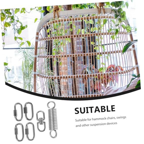 Hammock Chair Spring Hanging Kit Set, Heavy Duty Stainless Steel
