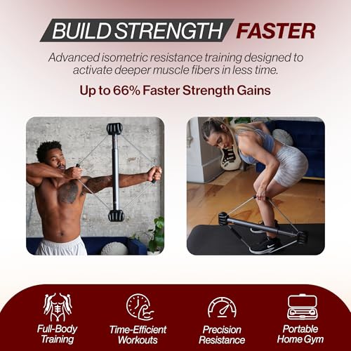 Bullworker Bow Classic 36" Isometric Exercise Equipment, Portable Home Gym