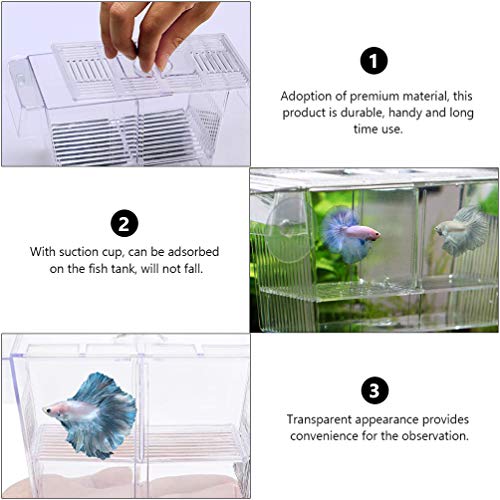 POPETPOP 1pc Fish Breeding Box Floating Incubator for Fry Cup Container for Betta and Guppy Fish