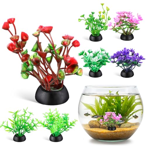 IMIKEYA 20Pcs Aquarium Artificial Plastic Plants: Goldfish Betta Fish Tank Plants Accessories for Small Large Fish Bowl Ornaments Aquarium Decor