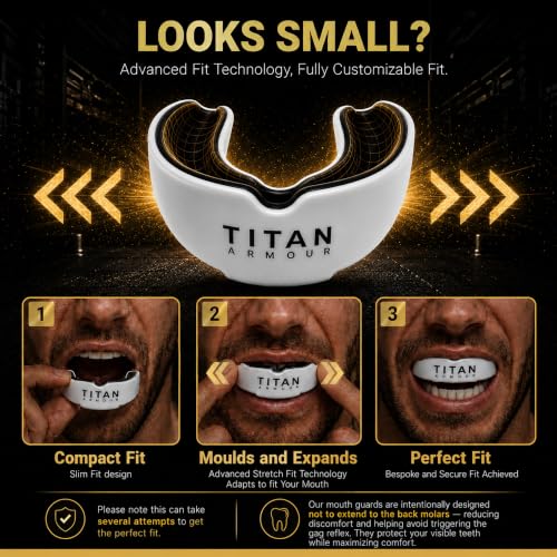 Mouth Guard Boxing, Dual-Layer Boil & Bite Mouthguard, Adult | Premium Dual-Layer | Case Included | Adult & Youth Custom-Fit Mouthpiece | Football, MMA, Hockey, Lacrosse, BJJ, Basketball - color: Black, size: Junior Under 11