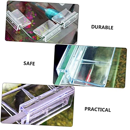 UKCOCO Acrylic Fish Tank Support Bracket Transparent Aquarium Cover Holder Easy Installation for Secure Lid Support for Aquatic Pets