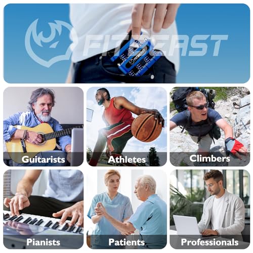 FitBeast Finger Strengthener, Finger Exerciser, Hand Exerciser for Improve Dexterity and Strength in Fingers, Hands, ForearmsโGrip Strength Trainer for Musicians, Climbers - color: 3 Piece Set -Green Blue Red