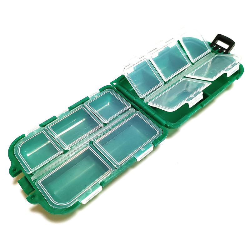 KALAVARMA Waterproof Fishing Lure Box Spoon Hooks Baits Storage Tackle Box Containers for Casting Fishing Fly Fishing - color: Green