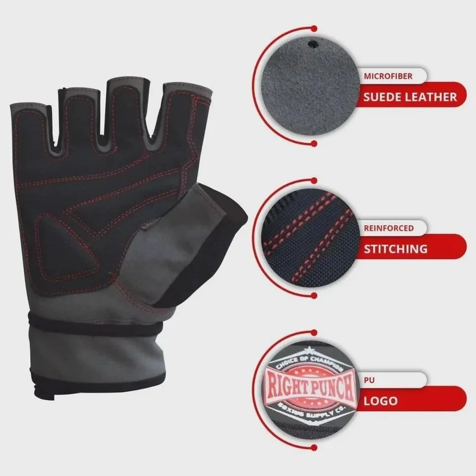 Karate Taekwondo Martial Arts Sparring Gloves, Half Finger, for Kickboxing and Punch Bag Training MMA - size: Small