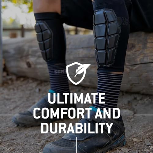G-Form Pro-X3 Shin Guards - Breathable Padded Shin Guard Sleeve - Flexible Shin Guards for Mountain Biking & Riding - Comfortable Protective Gear for Athletes