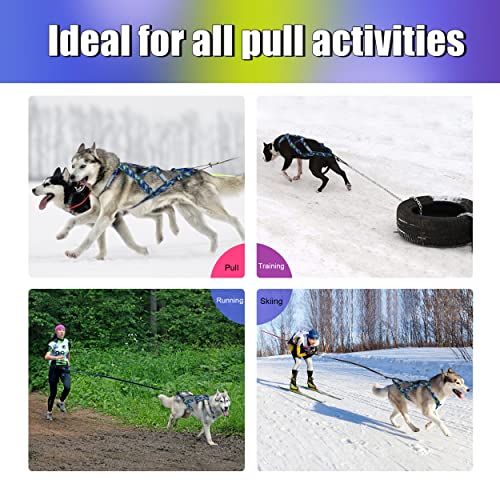 PET ARTIST Dog Weight Pulling Harness,Speed Training,Work Out Dog Sled Harness for Medium,Large Dogs,Blue,XL - size: XL:Neck 18"(46cm),Back:22.5-26.5"(58-68cm)