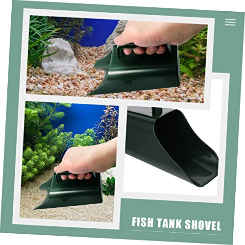 HANABASS 2pcs Design Aquarium Cleaning Shovel Multifunctional Fish Tank Scoop for Sediment Removal Comfortable Grip Material for Aquarium Maintenance