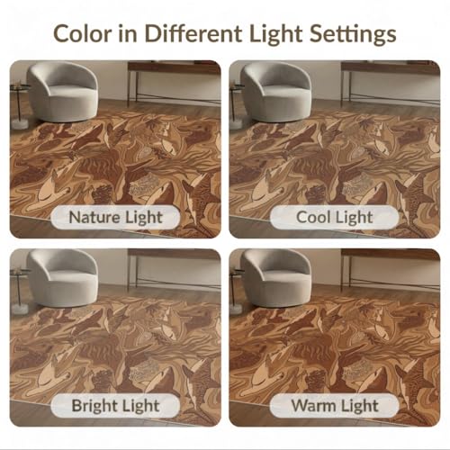 8'x10' Washable Flatwoven Rug, Tan Graphic Shark Stain Resistant Extra Large Carpet for Dining Room, Large Office, Lounge, Non-Slip Chair-Friendly Mat | Ref:2067561 - color: Brown/Pattern 23, size: 8' x 10' (Rectangular)