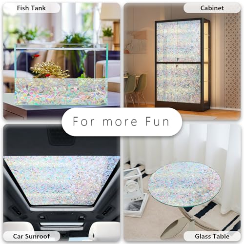 Rainbow Window Film, 11.8 x 157.4 Inch, Static Cling, UV Protection 99% - color: Rainbow, size: 11.8 x 157.4 Inch