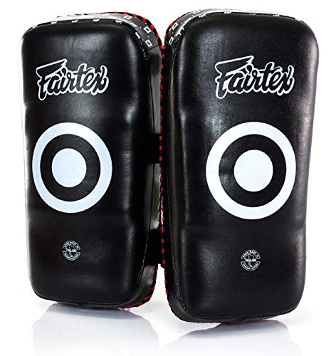 Fairtex KPLS2 Muay Thai Kick Pads, Genuine Leather Curved Boxing Shield
