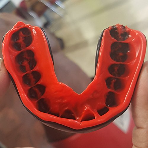 ORAL MART Pro Mouth Guard for Sports (Adult) - Football, MMA, Boxing, BJJ - color: Cherry Red
