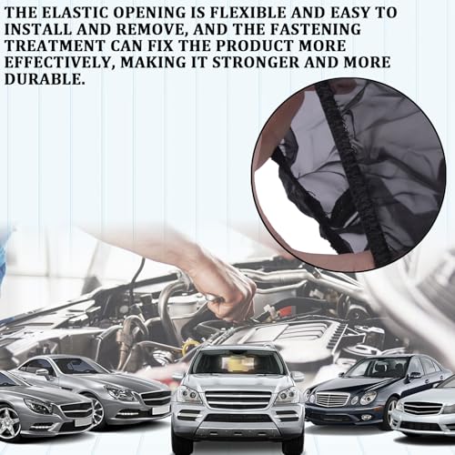 Cold Air Intake Filter Cover, Thickened Dust-proof Water-proof Motorcycle Universal Air Intake Cover Filter Sock Compatible with Harley Davidson Touring, for High Flow Cone Air Filter (L)