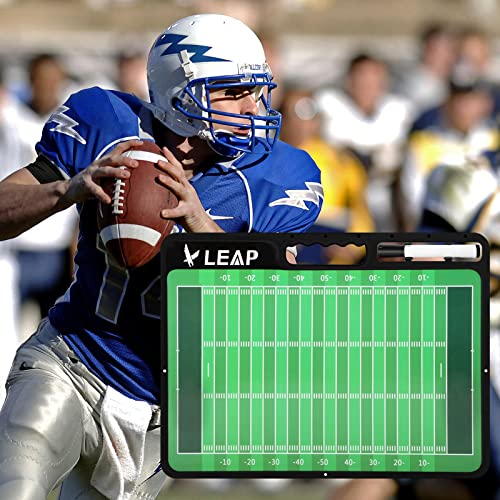 Coach Board Premium Tactical Clipboard Two Sides with Full & Half Court Dry Erase Marker Board for Basketball, Baseball, Soccer, Football, Hockey - color: Football