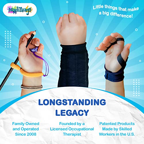 Handithings® Hand Weight for Children to Adults (5 Sizes) – Essential Tremor Help for Daily Tasks: Fine Motor Development, Physical Therapy & Rehab Stability Aid for Eating & Writing. Proudly Hand Made in the USA! (Fits Right/Left) (PLEASE MEASURE HAND PE