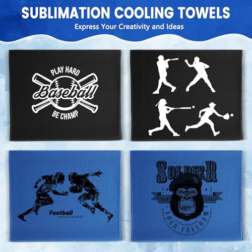 Hosuly 100 Pack Cooling Towels, 40"x12" - color: Deep Blue, Black
