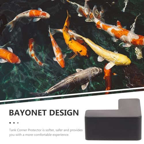 6pcs Black Silicone Fish Tank Corner Protectors Pet Carrier Edge Guards Soft Anti-Collision Bumpers for Aquarium and Furniture Safety