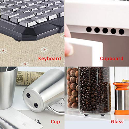 AUSTOR Rubber Feet Adhesive Bumper Pads Self Stick Furniture Buffer Pads for Doors, Cabinets, Drawers (Black)