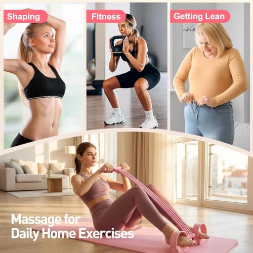 Upgrade 8 Tubes Pedal Resistance Bands with Handles, Multifunction Tension Rope Exercise Bands, Home Gym Elastic Yoga Pedal Puller Stretch Bands for Full Body Workout, Yoga, Waist, Arm, Leg