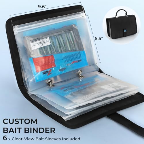 Calamus GearMaster Tackle Backpack with Bait Binder, Large Lightweight Water-Resistant Fishing Bag, Rod Holders, Food Storage - color: Black