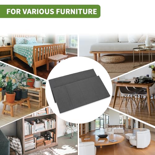 Non Slip Furniture Pads 16 PCS 2'' Square - Anti Slip Furniture Pads - Self Adhesive Rubber Feet Furniture Feet - Chair Leg Floor Protectors - Keep Furniture in Place