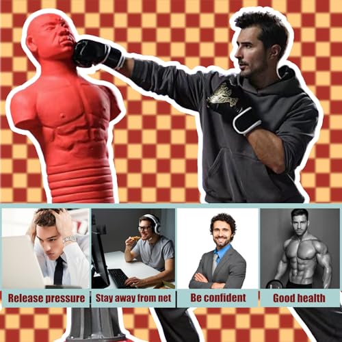 Adjustable Height Silicone Human Freestanding Punching Dummy Boxing MMA Training Bag