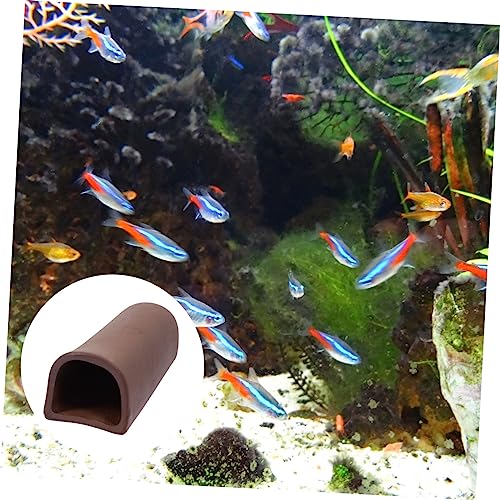 GALPADA Aquarium Shrimp Shelter Ceramic Breeding Tube Fish Habitat Hollowed Tunnel Shape for Fish to Hide Rest Play Odorless Durable for Fresh Salt Water Decor
