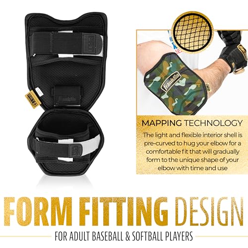 Franklin Sports PRT Baseball + Softball Elbow Guard - color: Camo/Gold, size: Adult