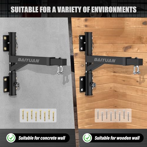 BaiYuan Heavy Bag Hanger - Adjustable Wall Mount Punching Bag Hanger - size: W:16"-26"