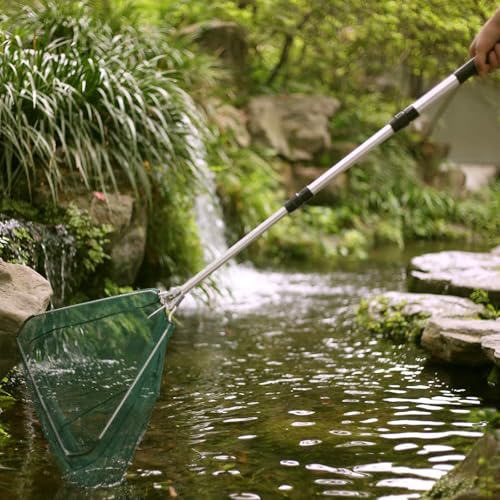 Fishing Landing Net with Stainless Steel Telescoping Pole 74.8" Long Handle,Rubber Coated Nylon Mesh,for Steelhead,Salmon,Kayak,Catfish,Bass,Trout,Shrimp,Crab,for Easy Catch & Release,74.8 inch - style: 20 Inch-aluminum