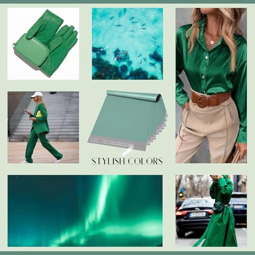 Metronic Poly Mailers 14.5X19 1000 Pack, Strong Adhesive Shipping Bags for Clothing, Waterproof and Tear-Proof Shipping Envelopes, Packaging Bags Mailers Poly Bags in Grayed Jade Green - color: Grayed Jade Green, size: 14.5x19 1000PC