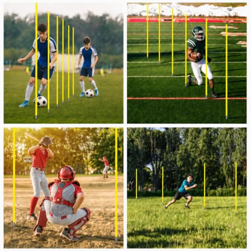 20Ft Agility Ladder Training Equipment for Soccer 12 Cones, Solo Soccer Trainer, Jump Rope Speed Football Gifts for boy - color: Blue