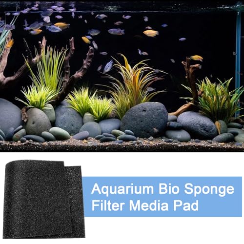 BF-2 Universal Filter Foam for UNI 12" x 24" x 3/8" - 30 PPI Air Filter Aquarium Sponge Filter Pad Bio Filter Media Foam Fit Air Conditioner, Purifier, Aquarium Perfect for Cutting and Washable