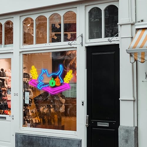 Cat Book Neon Sign Cat Learning LED Light Up Sign Cartoon Animal Neon Light Dimmable Read Books Neon Light Sign for Bookstore Bedroom Store Wedding Classroom decor - style: Yoyo Cat