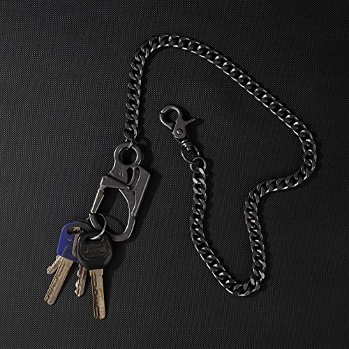 Ahiller Heavy Duty Key Wallet Chains for Men Biker - color: Gunmetal-qk-1p