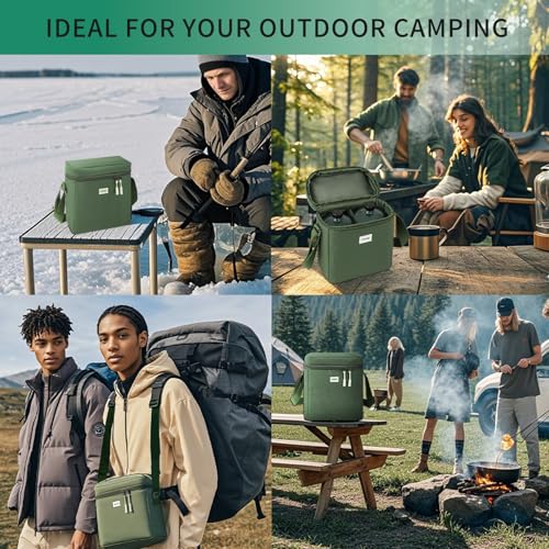 Mini 1LB Propane Tank Storage Bags, Small Camping Fuel Cylinder Carry Bag for 2-Pack Propane Tanks 16 OZ, Portable Refillable Small Propane Gas Canister Bottle Case with Padding, Bag Only