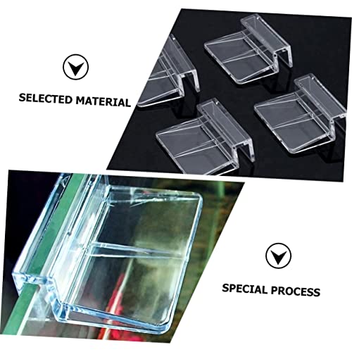 TOYANDONA 10pcs Acrylic Aquarium Support Brackets for Fish Tanks Adjustable Clips for 7-8mm Glass Sturdy Support Racks for Fish Tank Covers