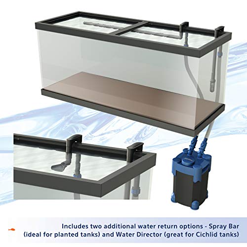 Aqueon QuietFlow Aquarium Fish Tank Canister Filter For 55-100 Gallon Aquariums