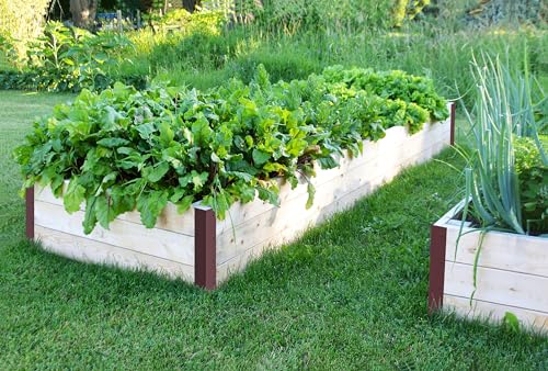 Meranti Raised Garden Bed Corner Brackets – Set of 4 – Compatible with 20-24 Inch Height DIY Flower or Vegetable Garden