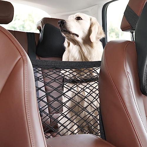 rabbitgoo Dog Car Net Barrier for SUVs, Car Divider, Easy to Install - size: 13.98" x 15.55"