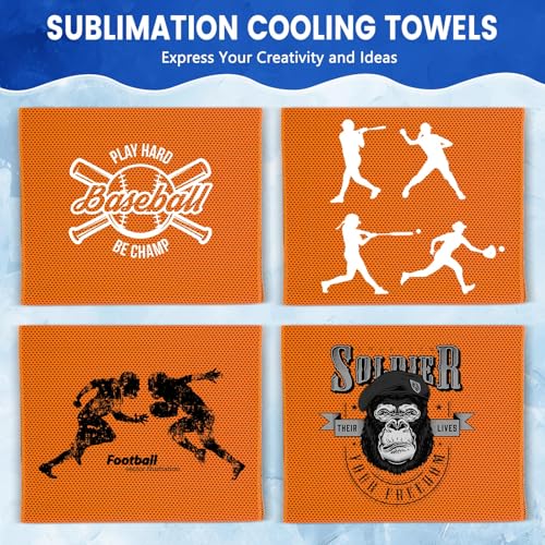 Hosuly 100 Pack Cooling Towels, 40"x12" - color: Orange