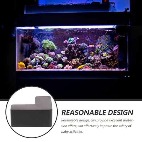 IMIKEYA 6pcs Silicone Corner Guards Safety Bumpers for Fish Tank and Pet Carrier Edges Medium Size Black Protective Edge Covers for Aquarium and Babyproofing