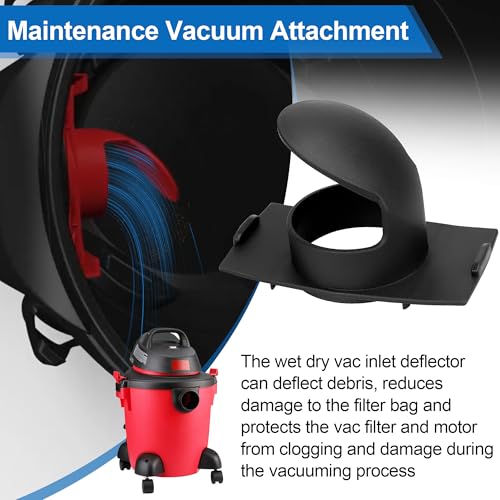 7413197 Vacuum Inlet Deflector Asembly for Shop-Vac Wet/Dry Vacuums, Vacuum Dust Bags Holder Dirt Deflector Replacement Part (Black)