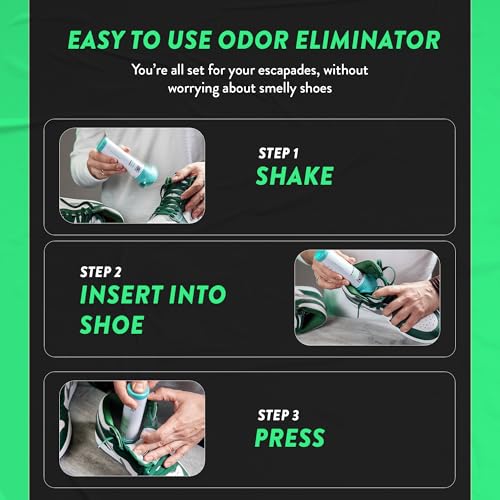 Endees UpFresh 360° Shoe Deodorizer Spray - Foot Odor Eliminator Shoe Spray for Smelly Shoes, Feet, Sneakers, Boots, Athletes Gym Bags, Stinky Smell Elimination Deodorant, Travel Size 3.38 Fl Oz - size: 3.38 Ounce
