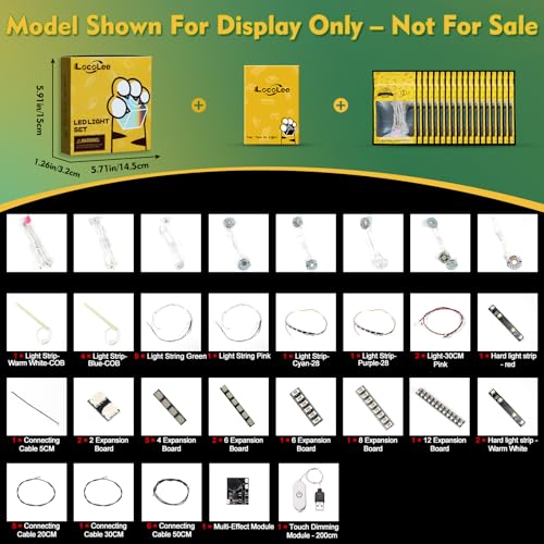 LocoLee Light kit Compatible with Lego 10366 Tropical Aquarium - No Model Only Light, Touch Dimmer Switch Lighting Accessories for Lego Icons Aquarium 10366 Fish Tank (Standard Version)