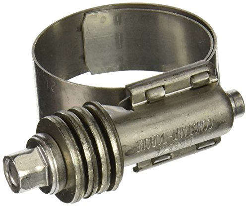 Breeze - 9416H Liner Stainless Steel Hose Clamp, Worm-Drive, SAE Size 16, 13/16" to 1-1/2" Diameter Range, 1/2" Bandwidth (Pack of 10)