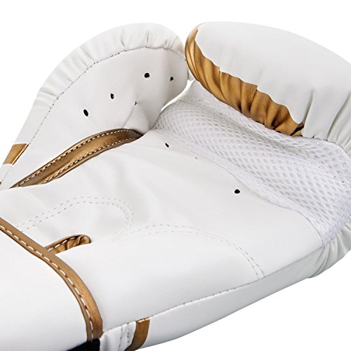 Venum Challenger Boxing Gloves - color: White/Gold, size: 12-Ounce, style: Challenger 2.0