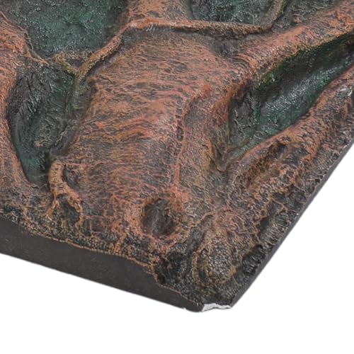 Foam Aquarium Background 3D Fish Tank Background with Lifelike Rock Design for Bearded Dragon Chameleon (H)