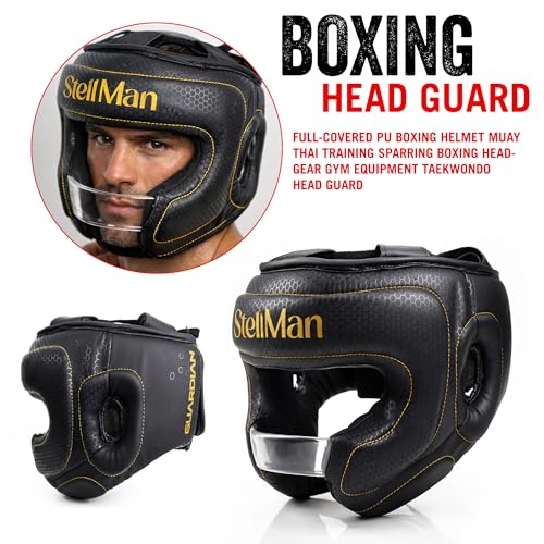 Boxing Headgear for MMA Training, Adjustable Padded Protective Helmet – Muay Thai, Kickboxing, Karate, Taekwondo & Martial Arts Sparring